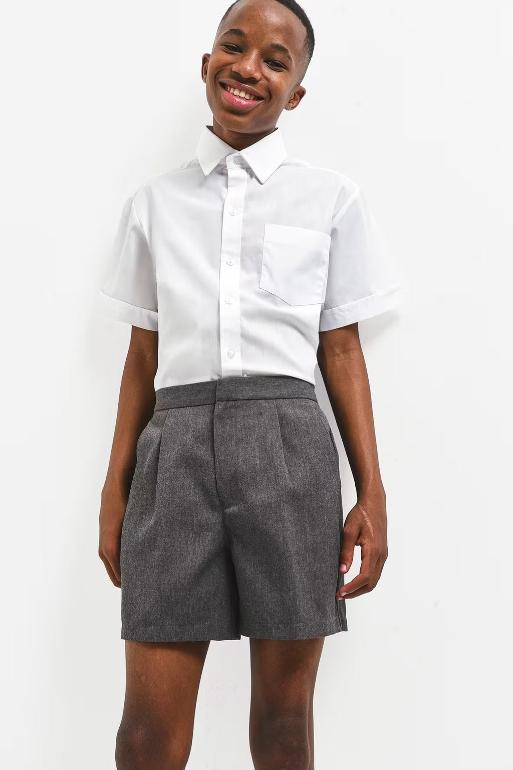 Short sleeve white-shirt
