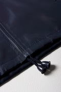 Navy blue rain jacket