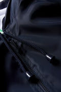 Navy blue rain jacket