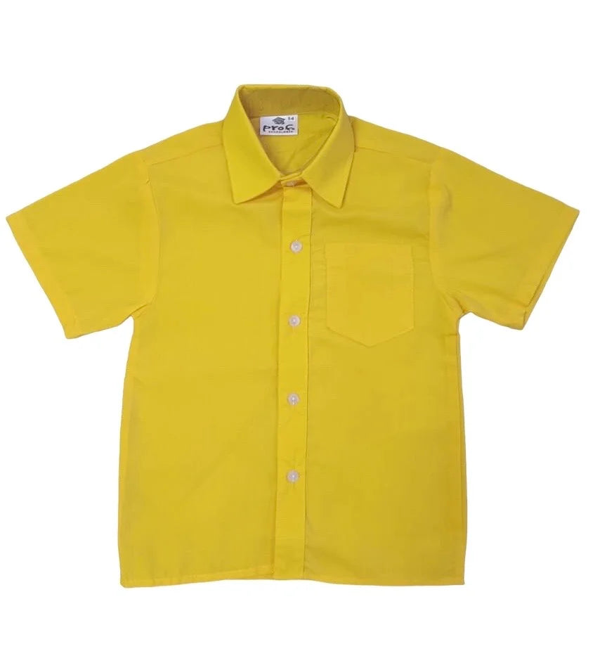 Yellow short sleeve shirt